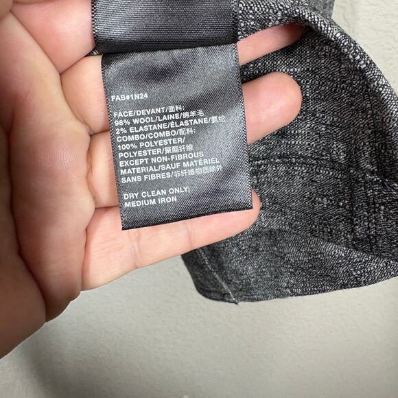 Lafayette 148 Womens 2 Single Breasted Blazer Jacket Black Gray Wool Blend - Picture 12 of 13